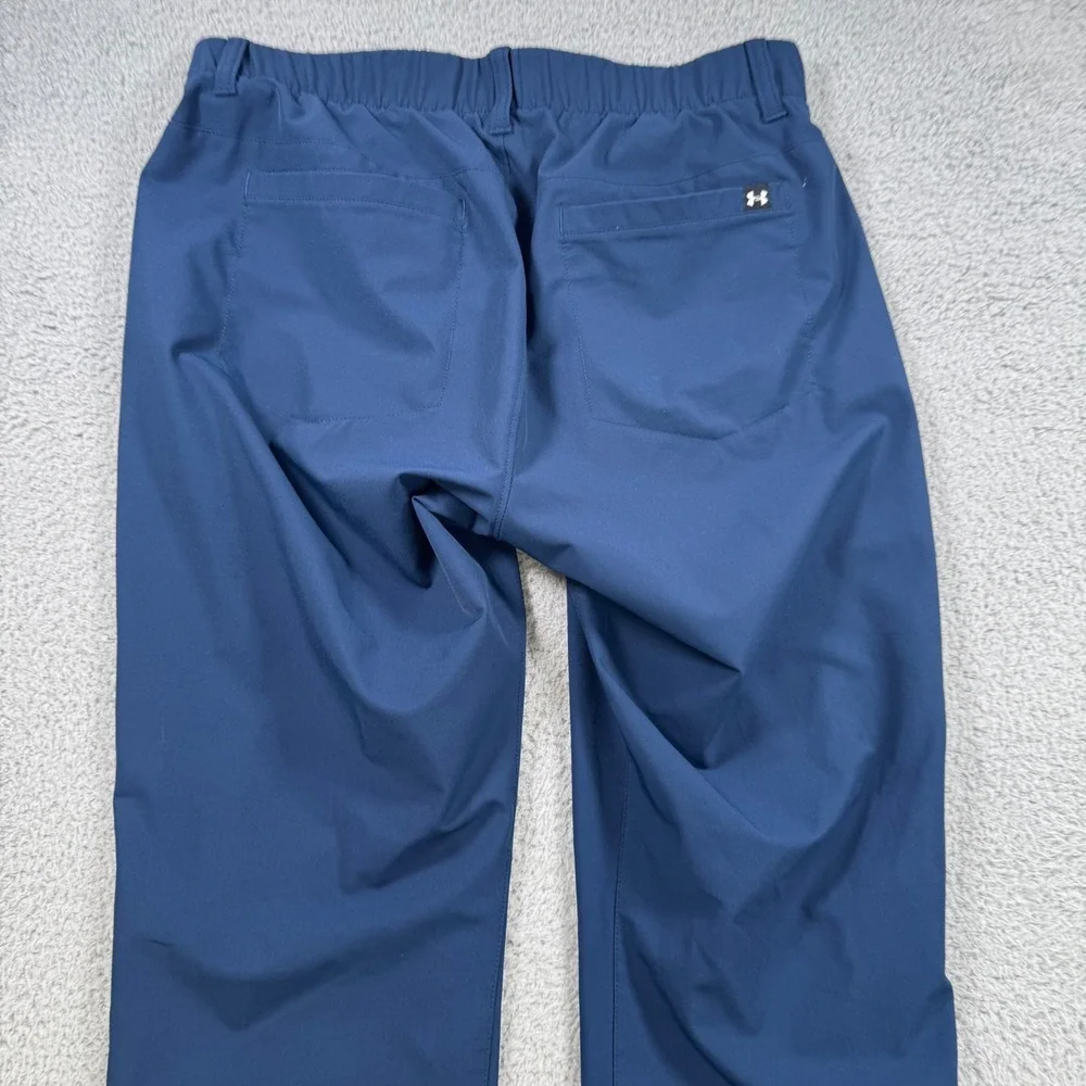 Under Armour Men's Golf‎ Chino Pants 34x31 Navy Blue Straight Fit Flat Front